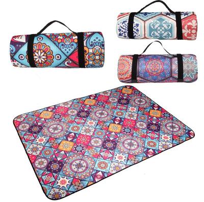 China Modern Outdoor Style Printed Camping Mat Beach Blanket Nation of Mat Portable Folding Moistureproof Picnic Mat for sale