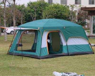 China Camouflage Outdoor Game Camping / Field With 2 Bedroom And 1 Large Living Room Tent 5-8 People for sale