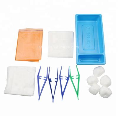 China ISO Certificate CE Disposable Cheap Hot Sterile Medical Disposable Dressing Pack With Plastic Forceps for sale