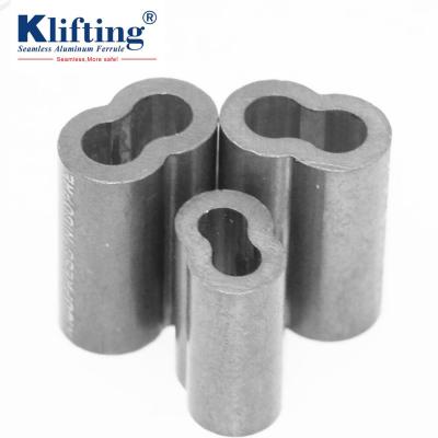 China 8 Shapes Aluminum Lifting Ferrule Fittings DIN3093 Wire Rope Clip / Oval Aluminum Ferrule / Stainless Steel for sale