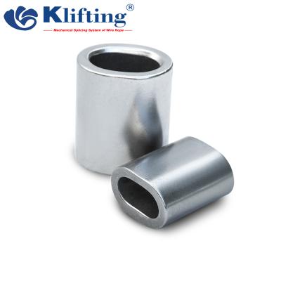 China Stainless Steel Oval 316l Stainless Steel Seamless Cable Sleeve Wire Rope Sling Crimp Ferrule for sale