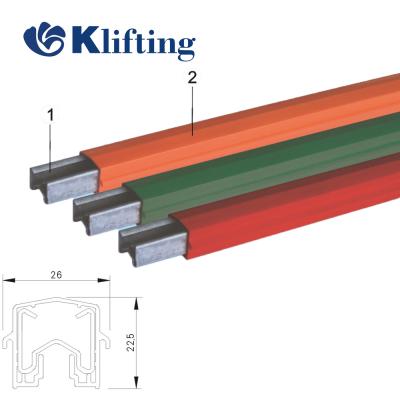 China Galvanized Steel Single Conductor Bar 60a 100a 125a Galvanized Steel Busbar For Crane Hoist for sale