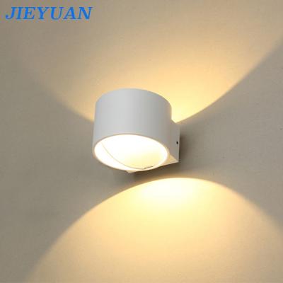 China Modern Adjustable Round IP20 Downlight 3000K Bedroom Wall Light LED Lighting Down LED Wall Lamp for sale