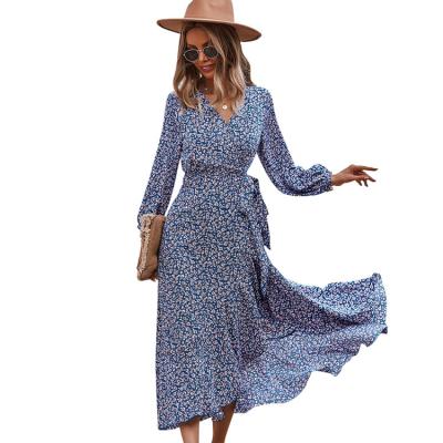 China OEM Breathable One Piece Long Dresses 2021 Maxi Dresses Wholesale Women Floral Women Dresses for sale