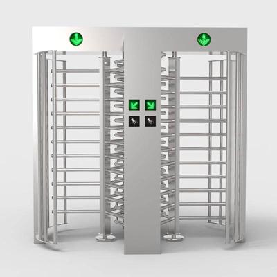 China Stainless steel / according to customer needs RFID system high quality 90 degree full-height turnstile double door mechanism barrier gate pedestrian passage for sale