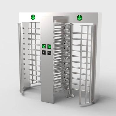 China Stainless Steel / According To Customer Requirements Full Height Turnstile Entry Channel Security Double Door RFID Bi-Directional Card Reader With Access Control System for sale