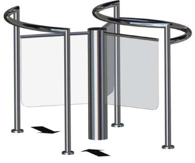 China Stainless Steel / According To Customer Requirements Turnstile With RFID Reader Access Control System Half-height Turnstile Security Stainless Steel Electronic Acrylic for sale