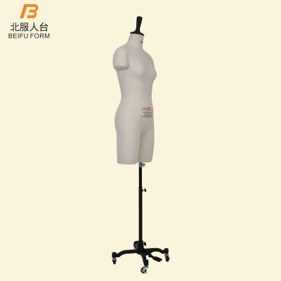 China BEIFU FORM Dummy Mannequin Female Half Body Torso Stand with Collapsible Shoulders For Garment Tailor Draping for sale