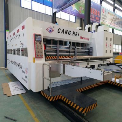 China Factory Canghai Automatic Machine 4 Color Cardboard Box Flexographic Printing Machine for sale