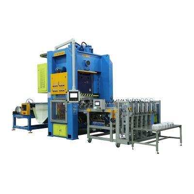 China Factory 130T High Speed ​​And Low Cost Full Aluminum Foil Tall Semi-automatic Container Making Machine for sale