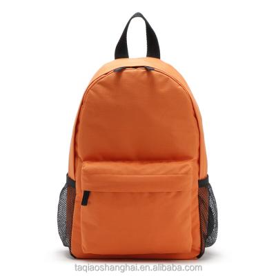 China symple style small backpack orange cheap school bag for kids for sale