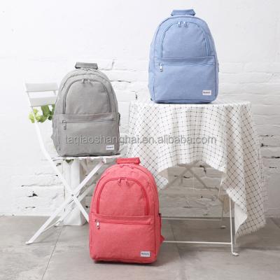 China symple style high quality custom design canvas for backpacking custom cheap school backpack for sale