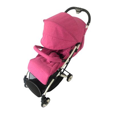 China Beautiful Direct Selling Portable Pink Factory Stroller Easy Folding Lightweight Portable Foldable Outdoor Baby Stroller for sale