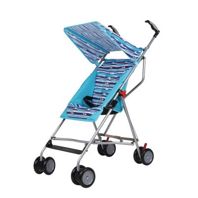 China Easy Folding Portable Baby Stroller Outdoor Activity Mini Folding Disaster Shopping Baby Blue Adjustable Pram Lightweight Baby Stroller for sale