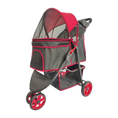 China Melogo Viable Pet Stroller 3 Wheels Dog And Cat Carrier Stroller Foldable Pet Stroller For Pet for sale