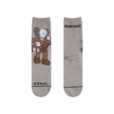 China Breathable personality brand street graffiti trend cotton joint socks for men and women for sale