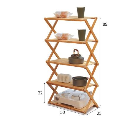 China Stored High Grade Durable Multi - Layer Multifunctional Bamboo And Wooden Shelving for sale