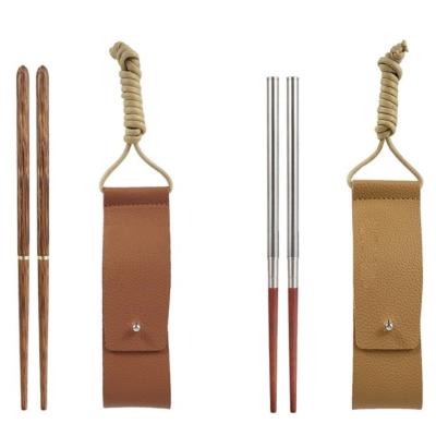 China New Fashion Design Outdoor Barbecue Chopsticks Storage Kit Bag Viable Folding Chopstick Case For Camping for sale