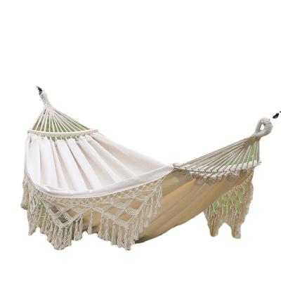 China Strong And Durable Wholesale Cheap Macrame Swing Chair Outdoor Camping Price Canvas Hammock for sale