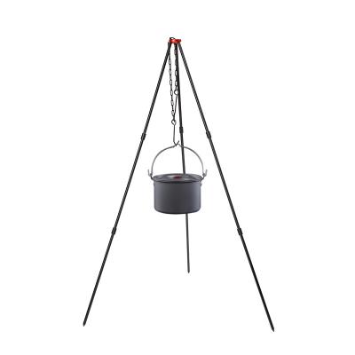 China Factory supply fashion custom color portable outdoor hanging pot barbecue aluminum alloy fire stand tripod easy to carry for sale