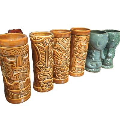 China Factory direct disposable for custom ceramic geek tiki mugs for sale