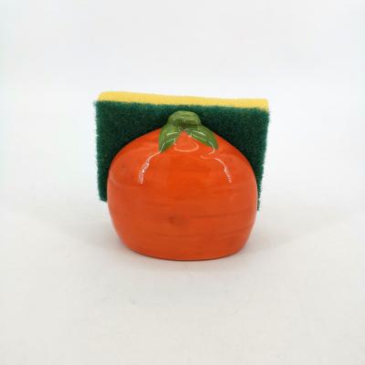 China Carrot Napkin Sponge Rack Holder Stand Creative Ceramic Vegetable Cute Business Card For Table for sale