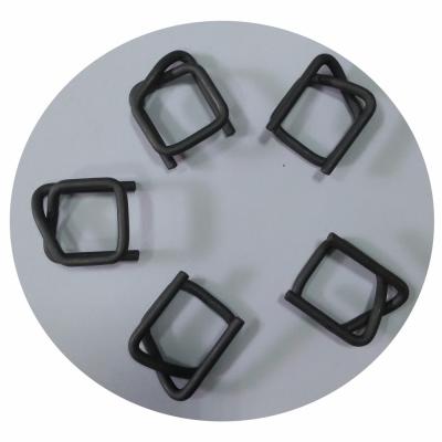 China Hot Selling Manual Wrapping Phosphated Steel Wire Buckles For Polyester Wrapping Strap for sale