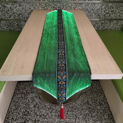 China Glow in the Dark Modern Luminous Table Runner with LED Lights - No Minimum LED Table Runner with Light with Battery for sale