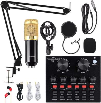 China High Quality Mic Kit Headset Microphone with Sound Cards Studio Live Recording for sale