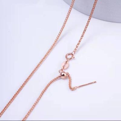 China Fashion Stylish S925 Chopin Silver Adjustable Chain Can Be Paired With A Pendant Or Worn Separately As A Universal Chain for sale