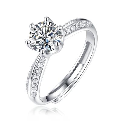 China Charm One Carat Princess Aojo Crown S925 Silver Ring for sale