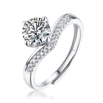 China Charm One Carat Princess Aojo Crown S925 Silver Ring for sale