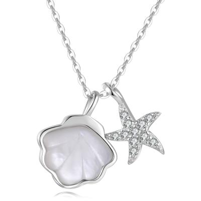 China 2021 Hot Selling Romantic Star Shell Set Chain S925 Silver Silver Necklace for sale