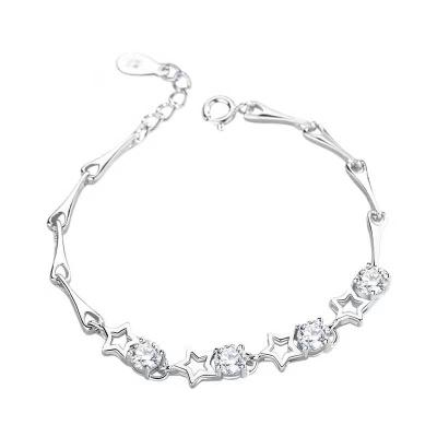 China Fashion S925 Sterling Silver Zircon Starry Bracelet for sale