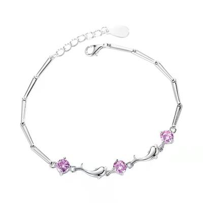 China Simple Fashion Dolphin S925 Small Fresh Silver Bracelet for sale