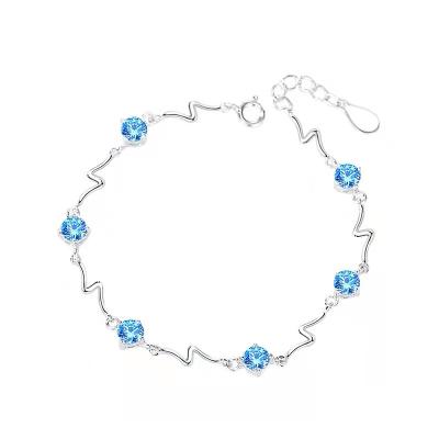 China Fashion S925 Sterling Silver Zircon Bracelet for sale