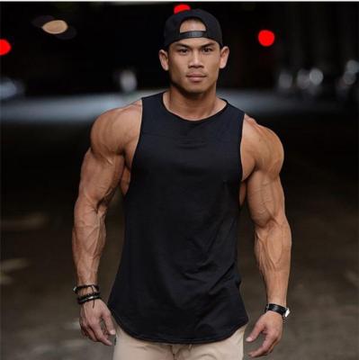 China Stringer Bodybuilding Fitness Men's Anti-Shrink Singlets Gym OEM GYM Fitness Sports Wear for sale