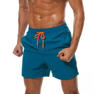 China OEM Best Sustainable Selling Men's Lake Swim Surf White Blue Board Shorts Pockets Casual Breathable Swimwear for sale