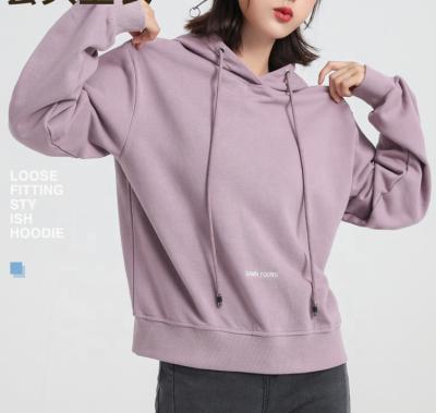 China OEM/ODM Service Custom Drawstring Anti-Shrink Pullover Simply Dyed Embroidery Women's Hoodies for sale