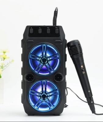 China EZCast Amazon factory wholesale LED speaker three-inch color light hot-selling double multi-function speaker for sale