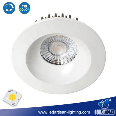 China CCT Residential Variable COB Down Light 10W 15W 25W 40W Trimless Dimmable Downlight for sale