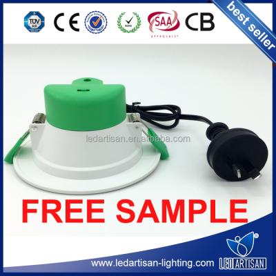 China LED SAA 10W Tricolor Residential Downlight for sale