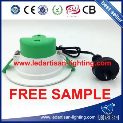 China Residential IC-4 SAA Tri Color Dimmable Led Downlight for sale