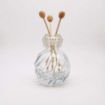 China Square 118ml Cosmetic Glass Diffuser Bottles Reed Diffuser Bottle Clear for sale