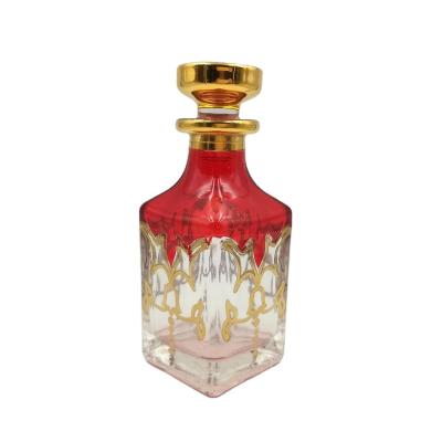 China Beautiful Personal Care Red Color Glass Perfume Diffuser Glass Bottle for sale