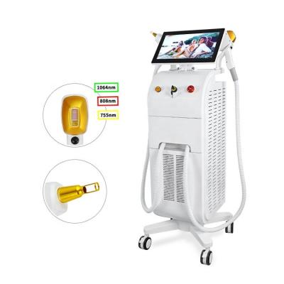 China Pigment Removal 2 in 1 Sopran Titanium Ice Laser 3 Waves 808 Diode Laser Hair Removal Epilator Nd Yag Laser Machine Qswitch 1064 Remove Tattoo for sale