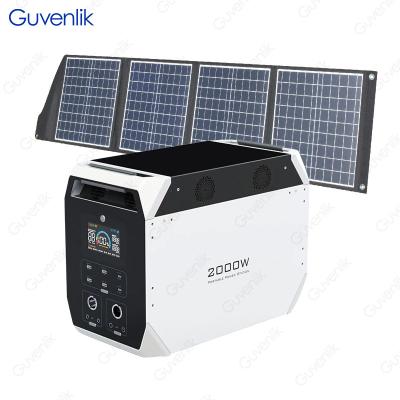 China Guvenlik 500w 220v wireless power charging portable solar station, 1000w lithium power station portable public solar charging station for sale