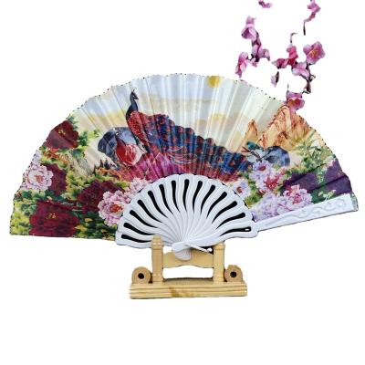 China China Folding Fan With Different Patterns China Folding Hand Fan Hot Selling Vintage Hand Held For Wedding Dance Party Decoration for sale