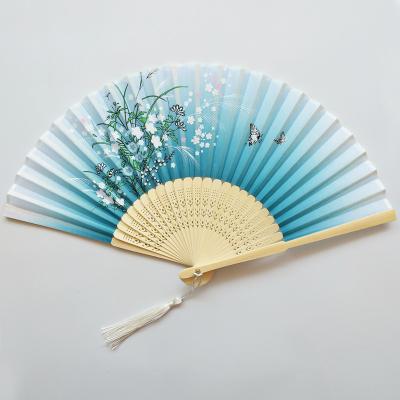 China Special Hot Selling Popular Antique Imitation Hand Wooden Folding Fans Personalized Chinese Carved Wooden Hand Fan Folding Bamboo Hand Held Fan for sale