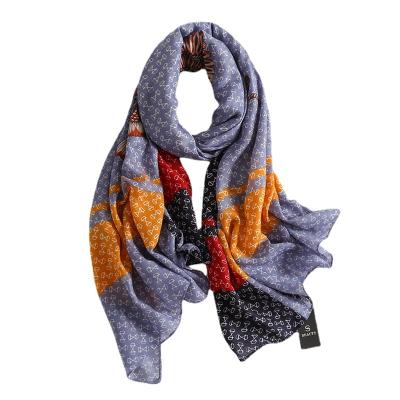 China Autumn New Color Scarf Fashion Horse Print Office Warm National Wild Casual Scarf Long Scarf Shawl Women for sale